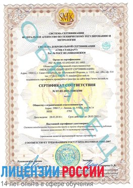 Образец сертификата соответствия Урень Сертификат OHSAS 18001